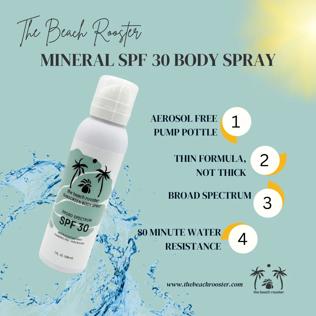 Beach Rooster Mineral Body Spray Sunscreen