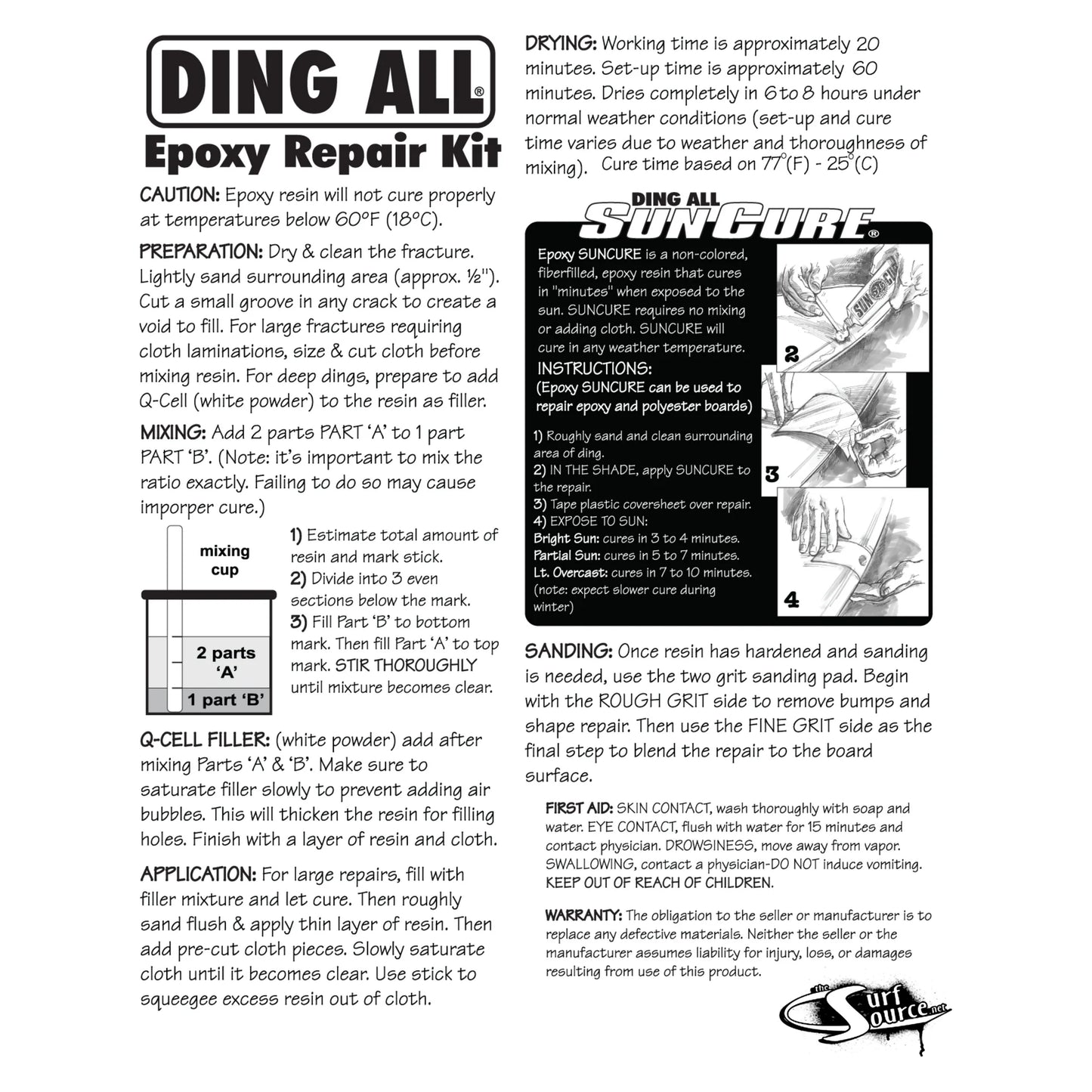 Block Surf Ding All Repair Kit